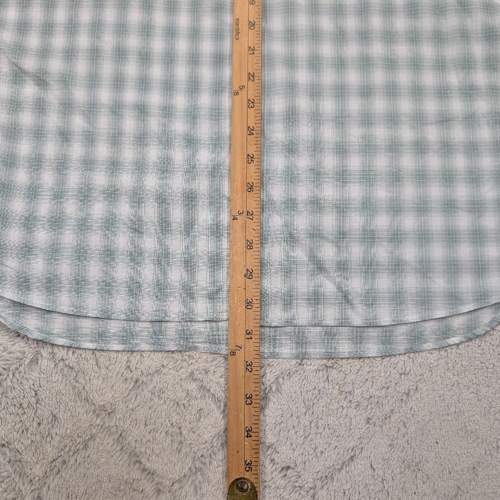 Canali Shirt Mens XL Green Check Cotton Ombre Sport Button Up Long Sleeve Office - Picture 5 of 7